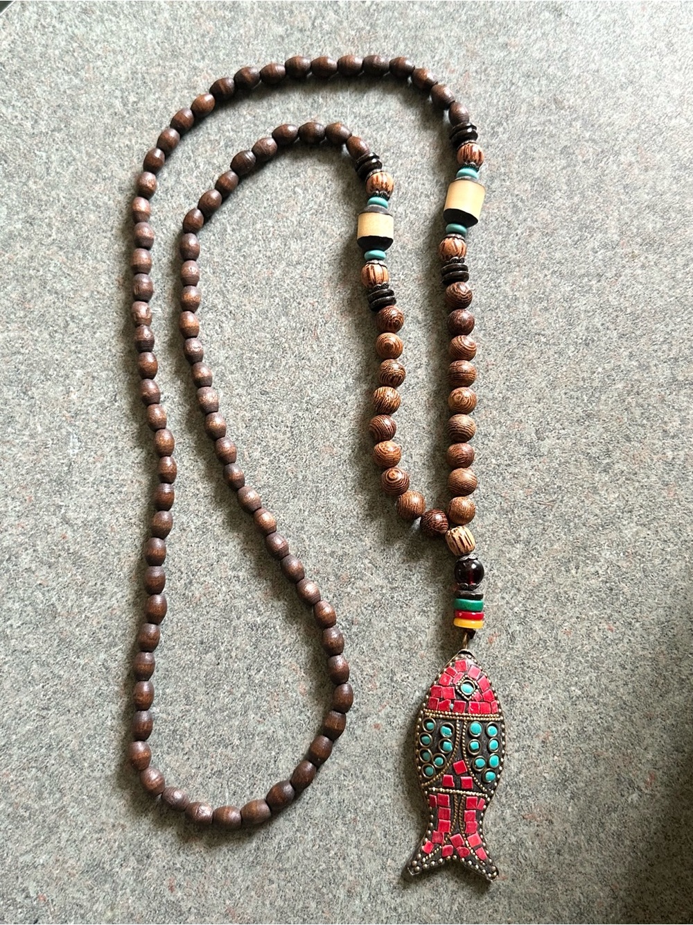 Nepalese Fish Pendant Necklace Unisex